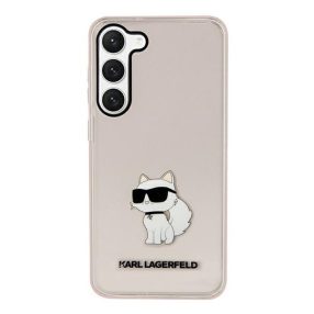   Karl Lagerfeld Ikonik Choupette Samsung Galaxy S23+, szilikon tok, rózsaszín