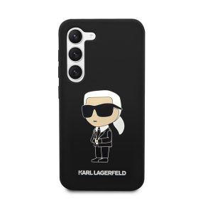   Karl Lagerfeld Silicone Ikonik Samsung Galaxy S23+, szilikon tok, fekete