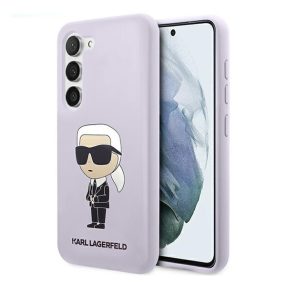   Karl Lagerfeld Silicone Ikonik Samsung Galaxy S23+, szilikon tok, lila
