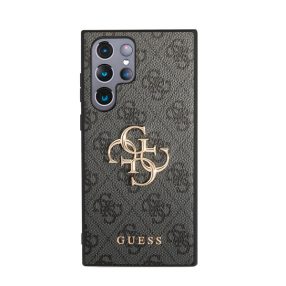   Guess 4G Metal Samsung Galaxy S23 Ultra szilikon tok, szürke