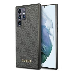   Guess 4G Metal Gold Samsung Galaxy S23 Ultra szilikon tok, szürke