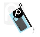 Phoner Apple iPhone 14 Pro Max szilikon tok, fekete