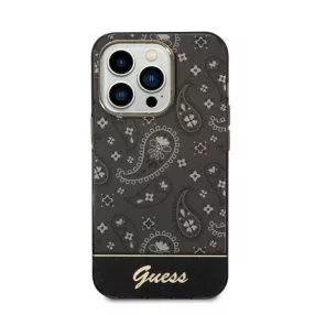   Guess Bandana Paisley Apple iPhone 14 Pro hátlap tok, fekete