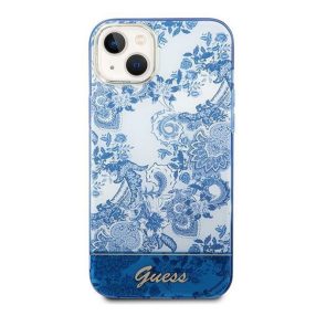   Guess Porcelain Collection Apple iPhone 14 Plus hátlap tok, kék