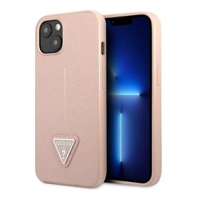   Guess SaffianoTriangle Apple iPhone 14 Plus hátlap tok, pink