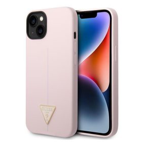   Guess Silicone Triangle Apple iPhone 14 Plus hátlap tok, lila