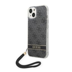   Guess 4G Print Strap Apple iPhone 14 Plus hátlap tok, fekete