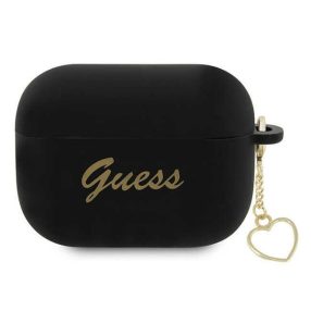Guess Silicone Charm Heart Apple AirPods Pro 2 tok , fekete