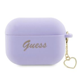 Guess Silicone Charm Heart Apple AirPods Pro 2 tok , lila