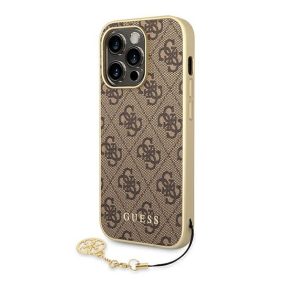 Guess 4G Charms Apple iPhone 14 Pro hátlap tok , barna