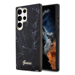 Guess Marble Samsung Galaxy S23 Ultra hátlap tok , fekete