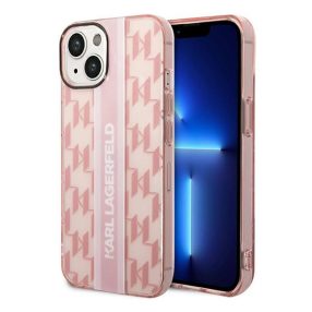   Karl Lagerfeld Mono Vertical Stripe Apple iPhone 14 Plus hátlap tok, rózsaszín