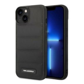   Karl Lagerfeld Puffy Elongated Apple iPhone 14 Plus hátlap tok, fekete