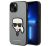 Karl Lagerfeld Saffiano Karl's Head Patch Apple iPhone 14 Plus hátlap tok, ezüst
