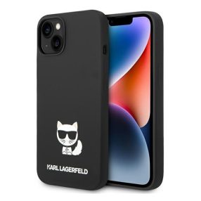   Karl Lagerfeld Silicone Choupette Body Apple iPhone 14 Plus hátlap tok, fekete