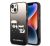 Karl Lagerfeld Gradient Ikonik Karl & Choupette Apple iPhone 14 Plus hátlap tok, fekete