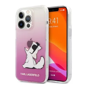   Karl Lagerfeld Choupette Fun Apple iPhone 14 Pro Max hátlap tok, rózsaszín