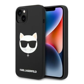   Karl Lagerfeld Silicone Choupette Head Apple iPhone 14 Plus Magsafe hátlap tok, fekete