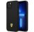 Ferrari Silicone Metal Apple iPhone 14 Plus hátlap tok, fekete