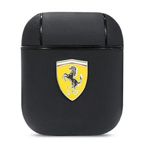Ferrari On Track Apple AirPods bőr tok, fekete