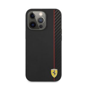   Ferrari On Track Apple iPhone 13 Pro/13 karbon hátlap tok, fekete