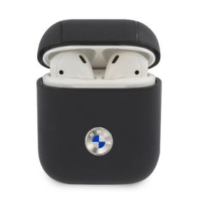   BMW Geniune Leather Silver Logo Apple AirPods szilikon tok,  kék