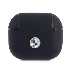   BMW Geniune Leather Silver Logo Apple AirPods 3 szilikon tok,  kék