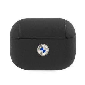   BMW Geniune Leather Silver Logo Apple AirPods Pro szilikon tok, fekete