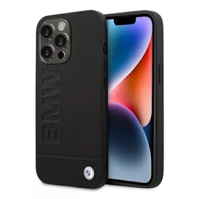 BMW Leather Stamp Apple iPhone 14 Pro hátlap tok, fekete