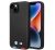 BMW Leather Stamp Tricolor Magsafe Apple iPhone 14 Plus hátlap tok, fekete