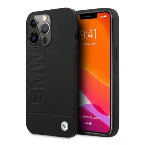   BMW Signature Logo Imprint Magsafe Apple iPhone 14 Pro Max hátlap tok, fekete