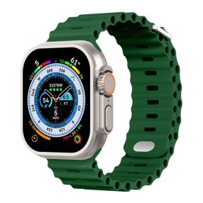 Phoner River Apple Watch 41/40/38 mm szilikon szíj, zöld