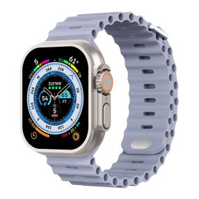   Phoner River Apple Watch 41/40/38 mm szilikon szíj, levendulaszürke
