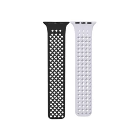   Phoner Spike Apple Watch szilikon szíj, 38/40/41mm, fekete/felhőszürke