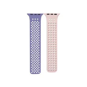   Phoner Spike Apple Watch szilikon szíj, 38/40/41mm, levendula/homok