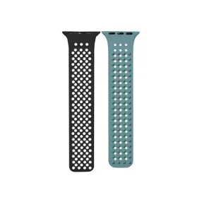   Phoner Spike Apple Watch szilikon szíj, 38/40/41mm, fekete/zöld