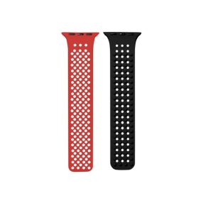   Phoner Spike Apple Watch szilikon szíj, 49/45/44/42mm, piros/fekete