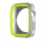 Phoner Twin Apple Watch szilikon tok, 45mm, ezüst/zöld