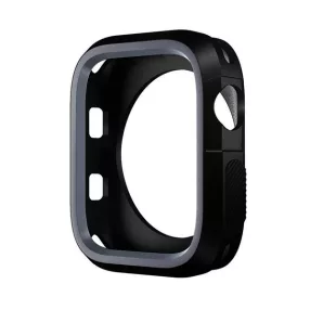 Phoner Twin Apple Watch szilikon tok, 41mm, fekete/szürke