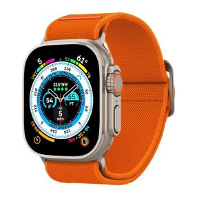   Spigen Lite Fit Ultra Apple Watch Ultra 3 / 2 / 1 49mm / 10 /  9 / 8 / 7 45mm / SE / 6 / 5 / 4 44mm / 3 / 2 / 1 42mm szövet szíj, narancs