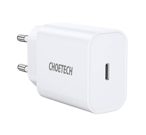 Choetech hálózati töltő adapter USB-C, 20W, fehér
