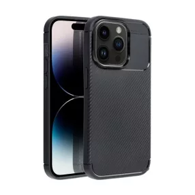   Forcell Carbon Premium Apple iPhone 12 / 12 Pro karbon mintás szilikon tok, fekete