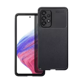   Forcell Carbon Premium Samsung Galaxy A54 5G karbon mintás szilikon tok, fekete