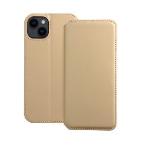 Dual Pocket Apple iPhone 14 Plus, flip tok, arany