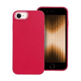   Frame Apple iPhone 7/8/SE 2020/SE 2022 közepesen ütésálló tok kameravédő kerettel, magenta