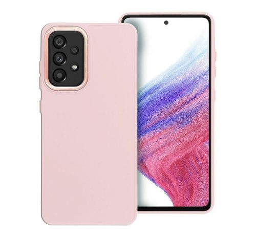 Frame Samsung Galaxy A52 5G/A52 LTE ( 4G )/A52s 5G közepesen ütésálló tok kameravédő kerettel, rózsaszín