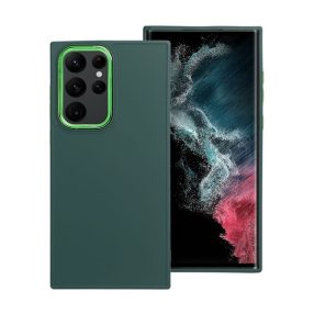   Frame Samsung Galaxy S22 Ultra közepesen ütésálló tok kameravédő kerettel, zöld