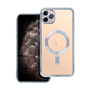   Electro Mag Apple iPhone 11 Pro Max MagSafe szilikon tok kameravédő-lencsével, kék
