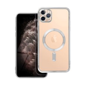   Electro Mag Apple iPhone 11 Pro Max MagSafe szilikon tok, ezüst
