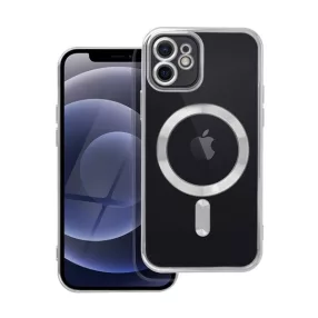 Electro Mag Apple iPhone 12 MagSafe szilikon tok, ezüst